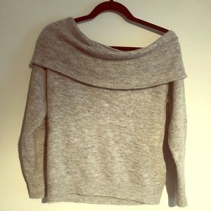 Gray off the shoulder sweater size medium